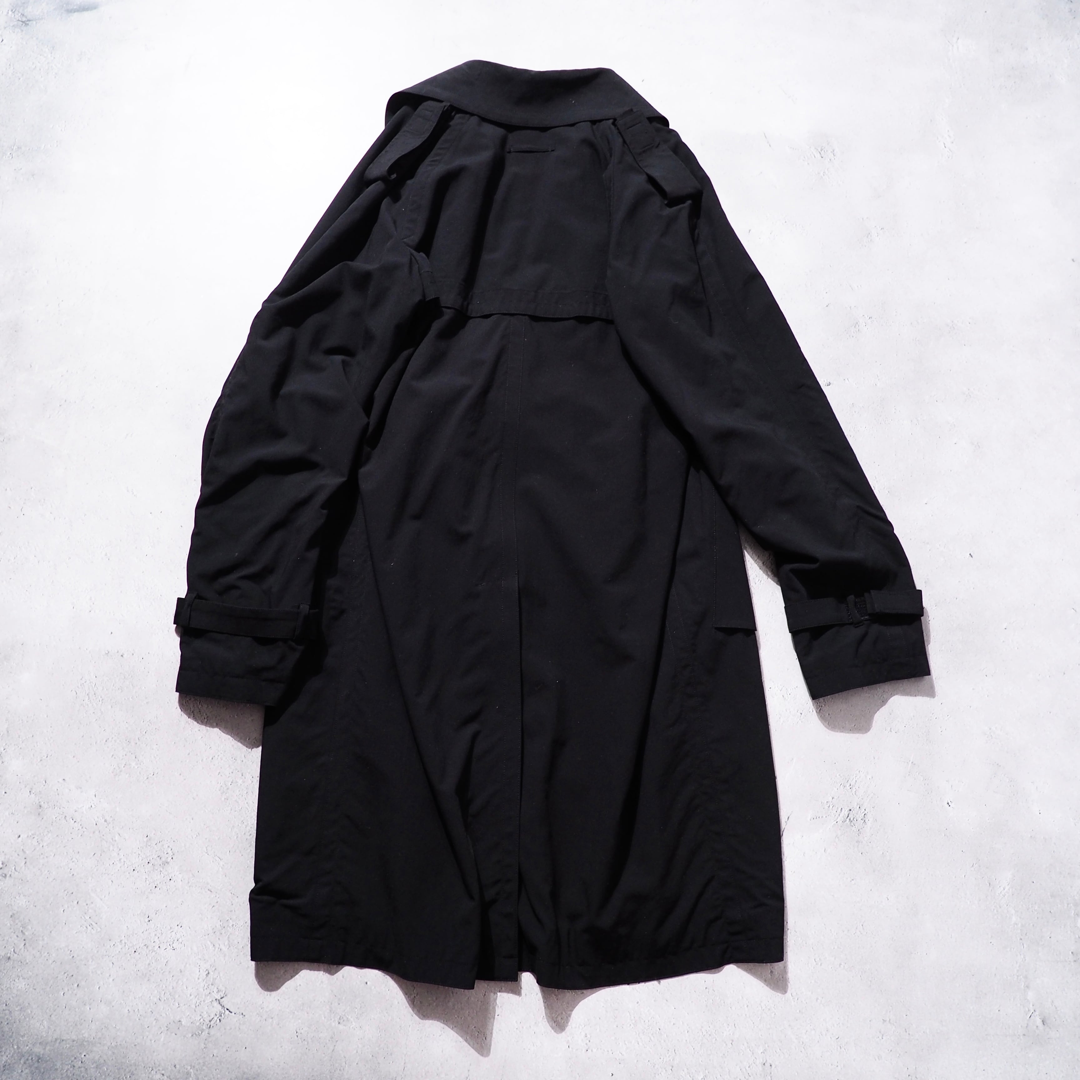 Jean paul GAULTIER HOMME black drape trench coat