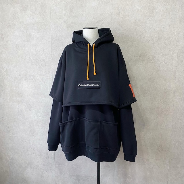 ※予約 heavy H-89 layerd hoodie (Black)【HYPOCRITE】
