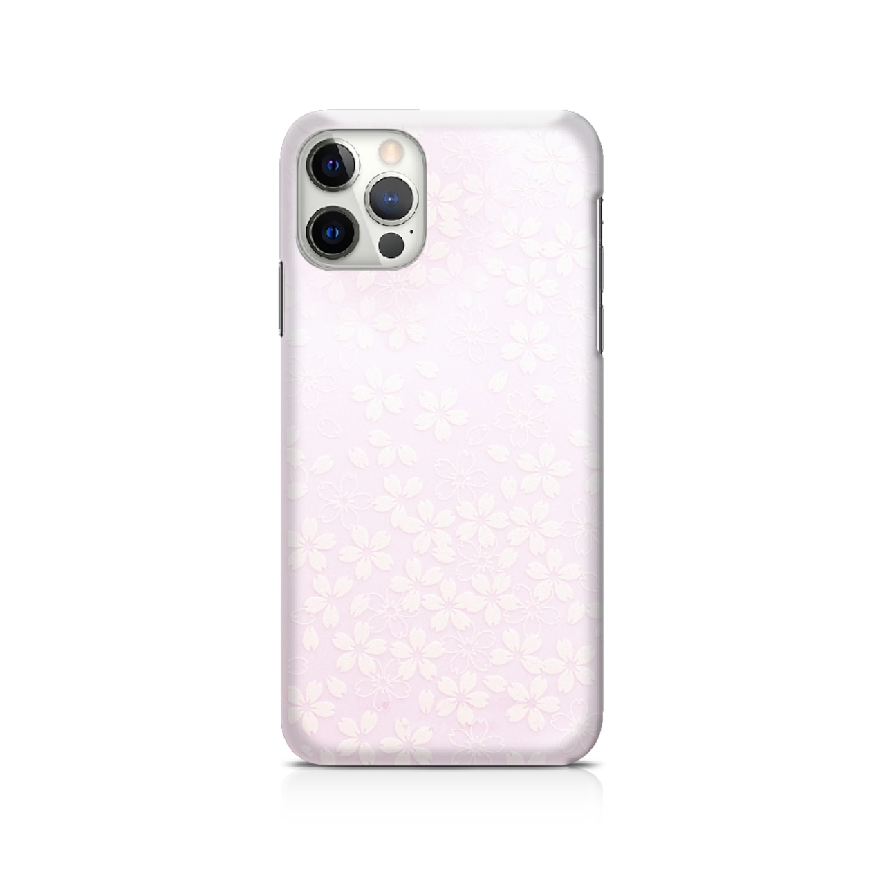 白桜 - 和風 立体型 ホワイト iPhoneケース【数量限定ノークレジット】