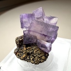フローライト / キャルコパイライト / スファレライト【Fluorite with Chalcopyrite on Sphalerite】アメリカ産