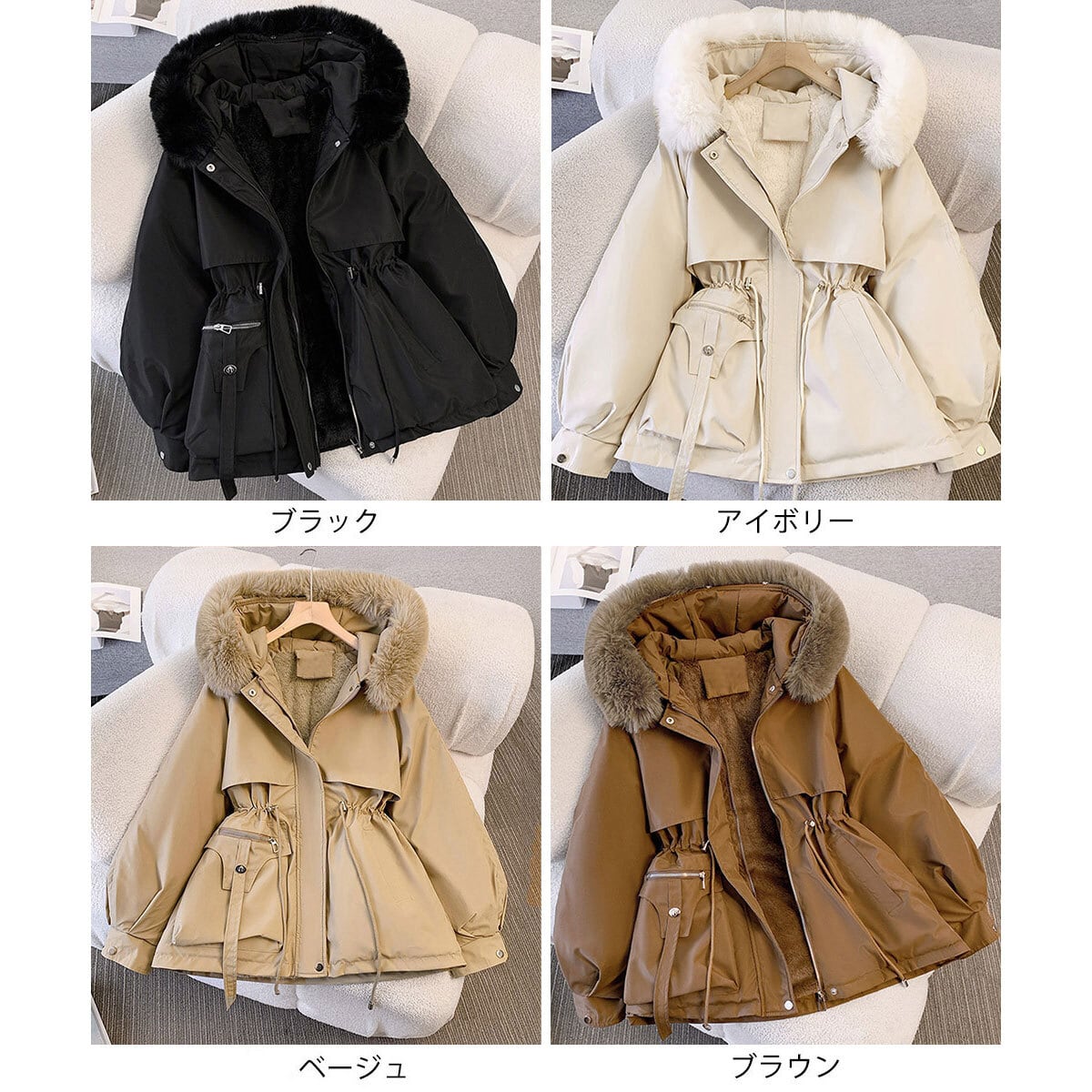 モッズコート フード付き レディース 冬 韓国 アウター おしゃれ きれいめ 大人 カジュアル 通勤 通学 防寒 保温 防風 暖かい ゆったり 軽量 中綿 ブルゾン 大人可愛い 大人女子