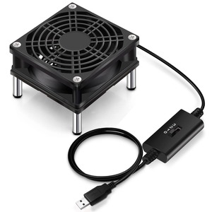 【特価処分】Mauknci USBファン 8cm 静音 5V 3段階風量調整 長時間稼働 USB 冷却ファン 80mm (組立要)