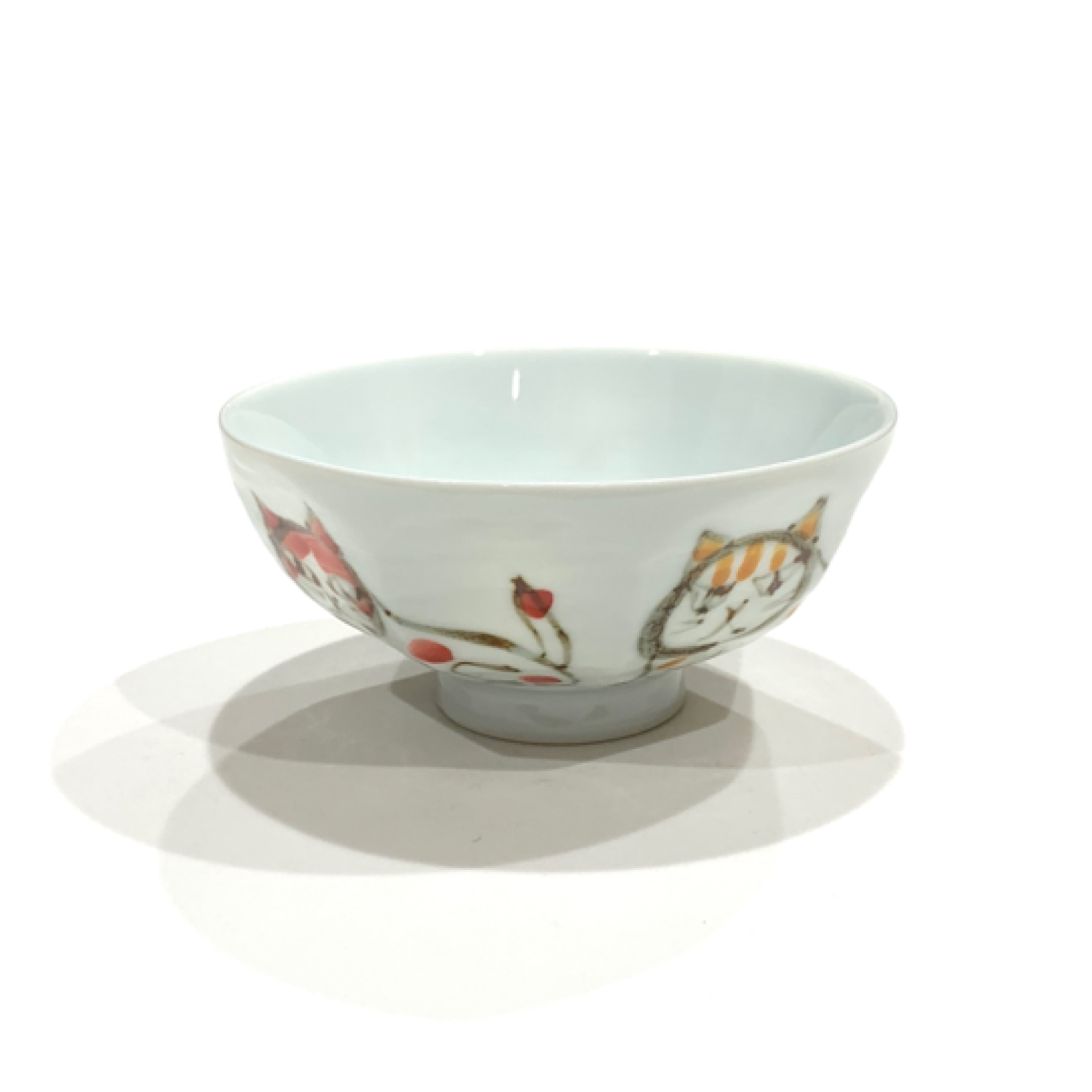 水玉猫 ご飯茶碗 | 24to3［西富陶磁器オンラインストア 有田焼・波佐見焼］