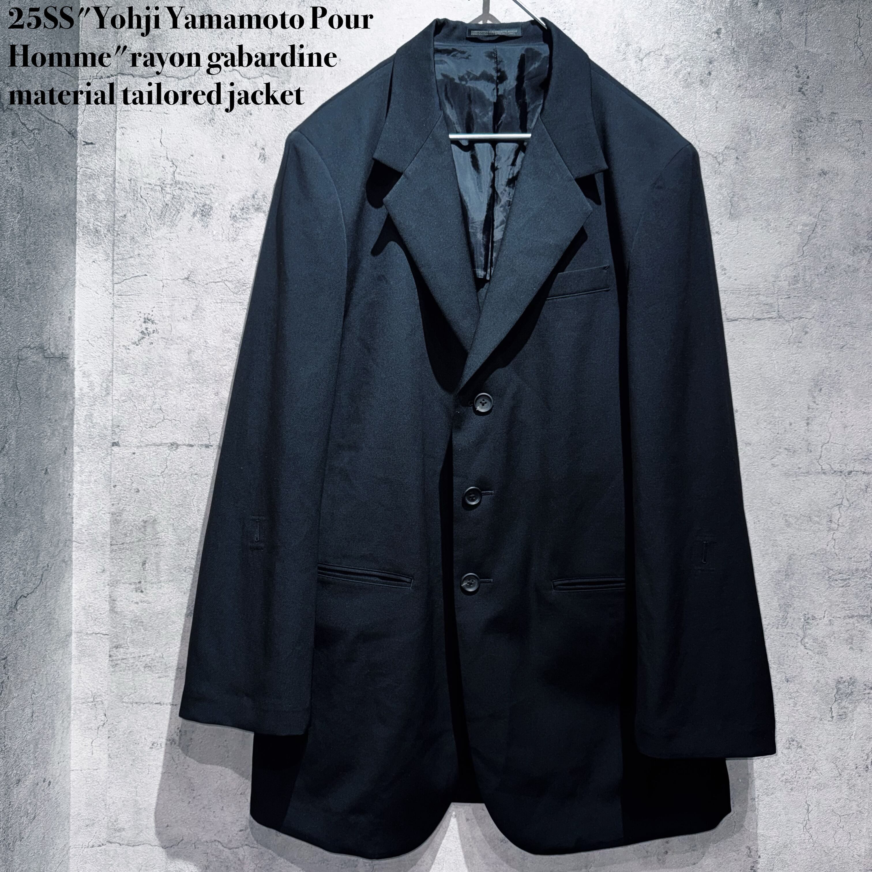 25SS"Yohji Yamamoto Pour Homme"rayon gabardine material tailored jacket