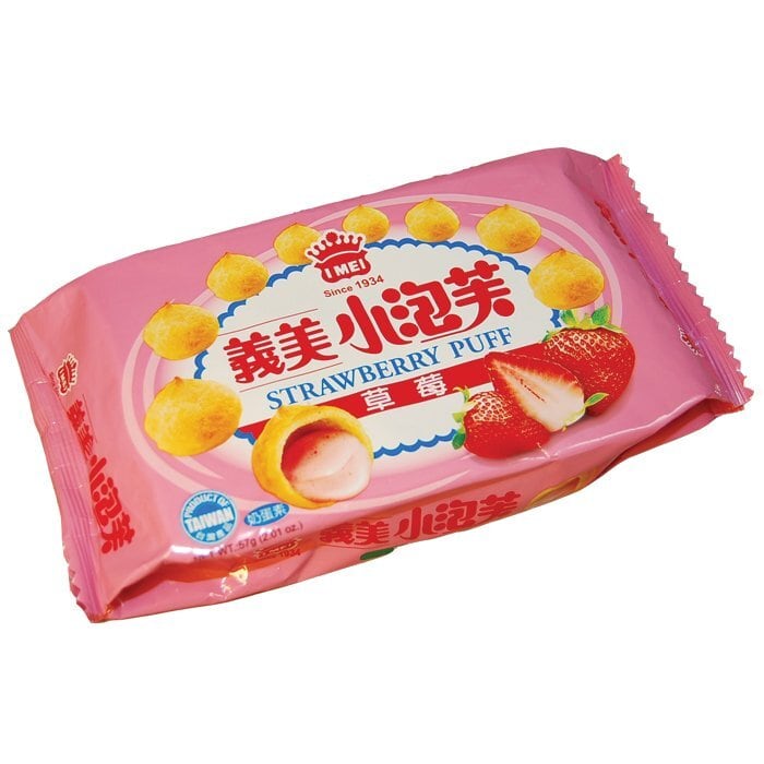チョコ　nihaotaiwan　ミルク　クッキーシュー　義美小泡芙　プチシュー　台湾菓子　イチゴ