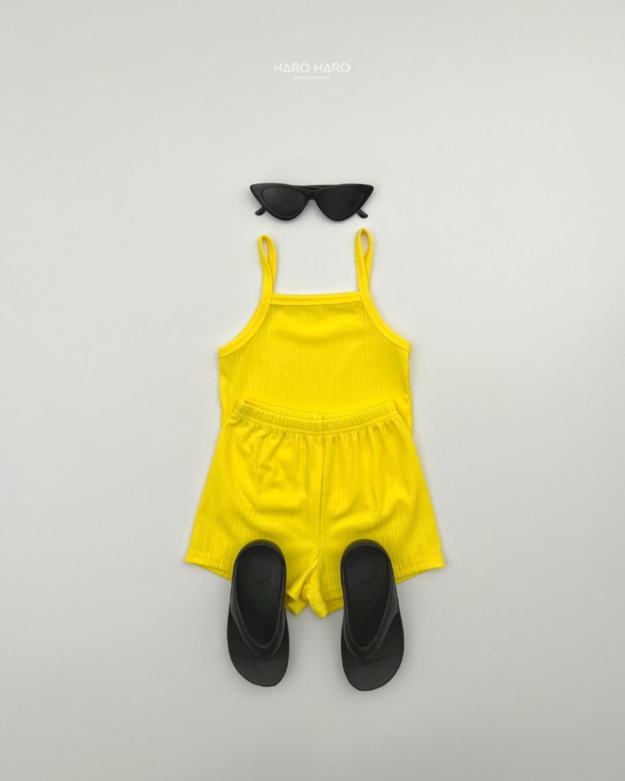 [HARO HARO] Pleated Sleeveless Set-up / [하로하로] 플리츠나시상하세트