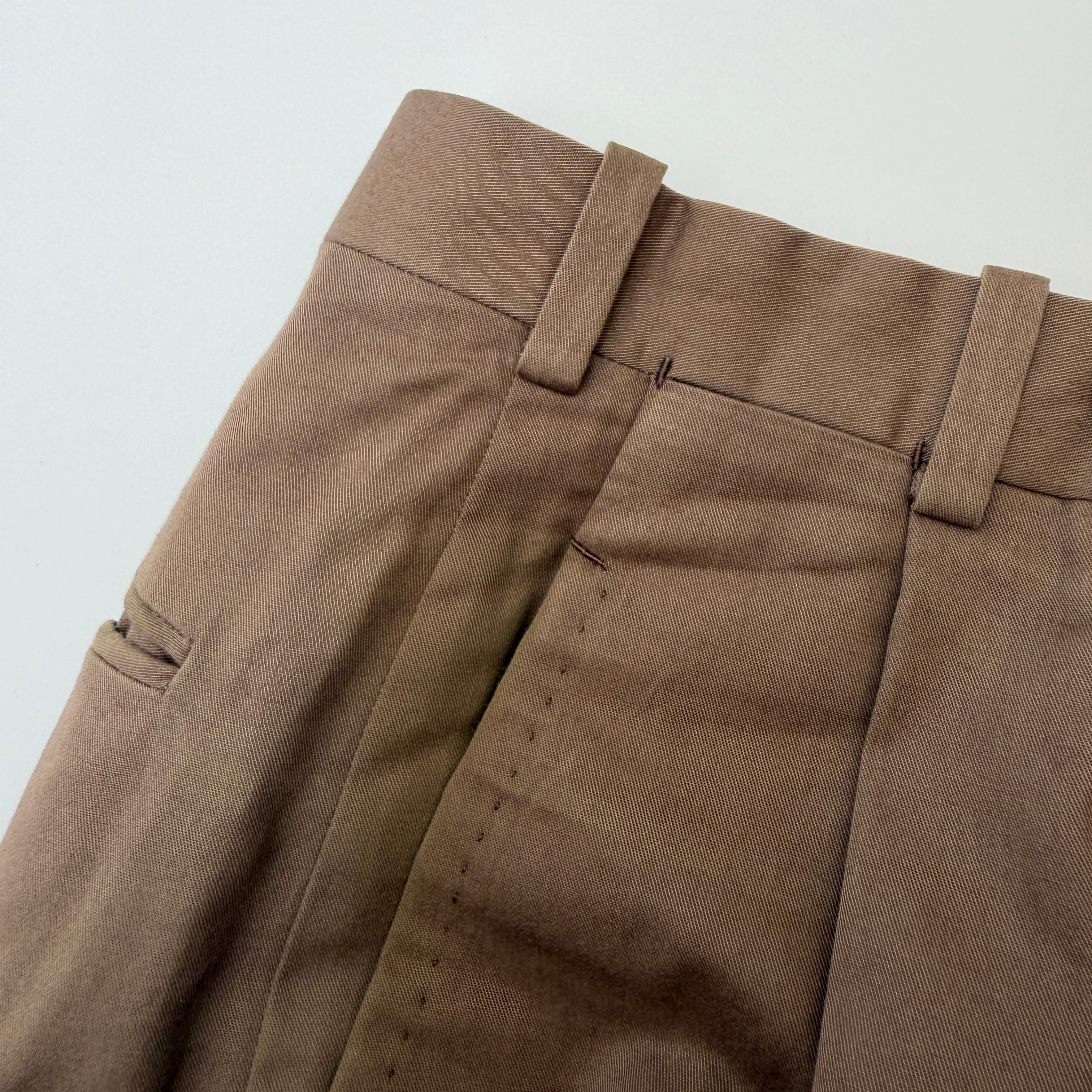 Sartoria Sharon Cotton Pants Brown XS | ASSET VINTAGE アセット