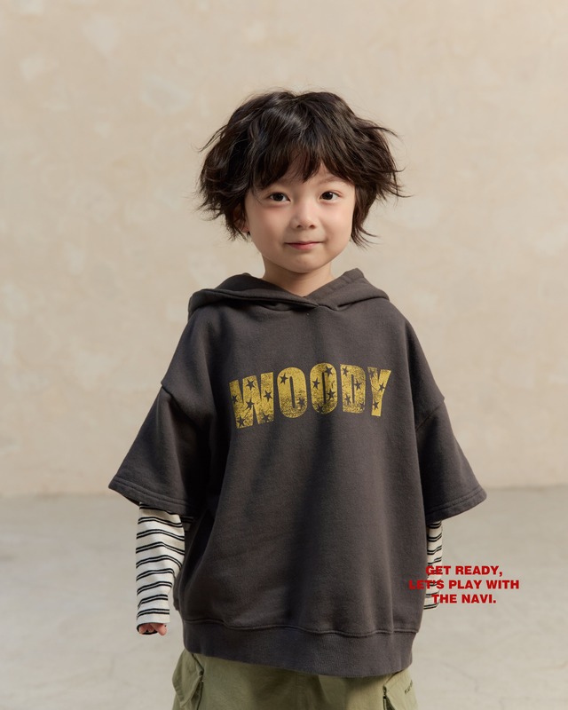 《送料無料》予約:ウッディフーディ半袖【navi】※ジュニアサイズ