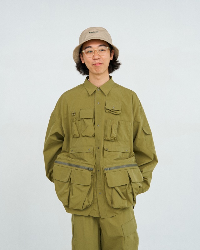 残り１点【FreshService(フレッシュサービス)】DRY TYPEWRITER TACTICAL POCKET L/S SHIRT（FSC-241-50104B）