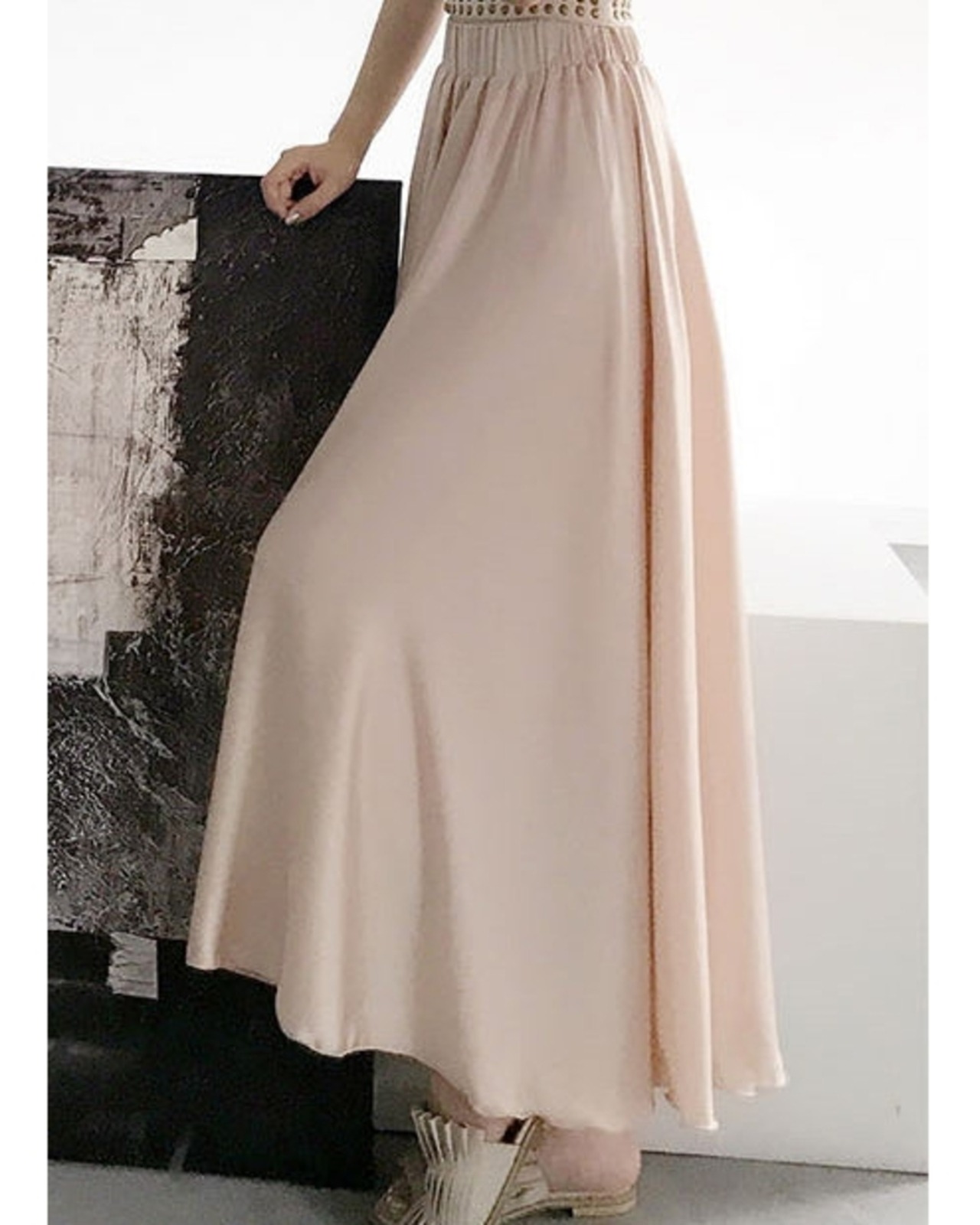 ギャザーウエストゴムワイドパンツ 3color A1063 - 7