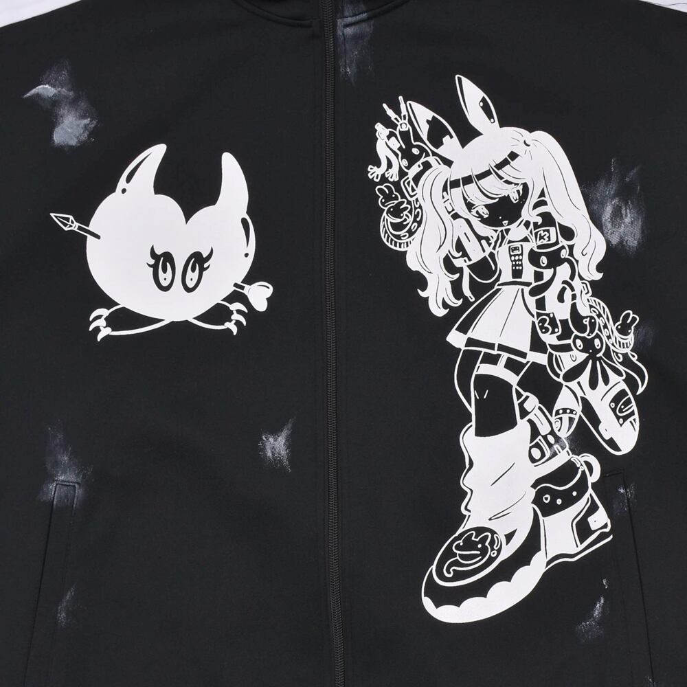 KIDILL ベスト キャラクタープリント KIDILL】CYBER PUNK TRACK TOP STAIN PROCESSED | AYIN