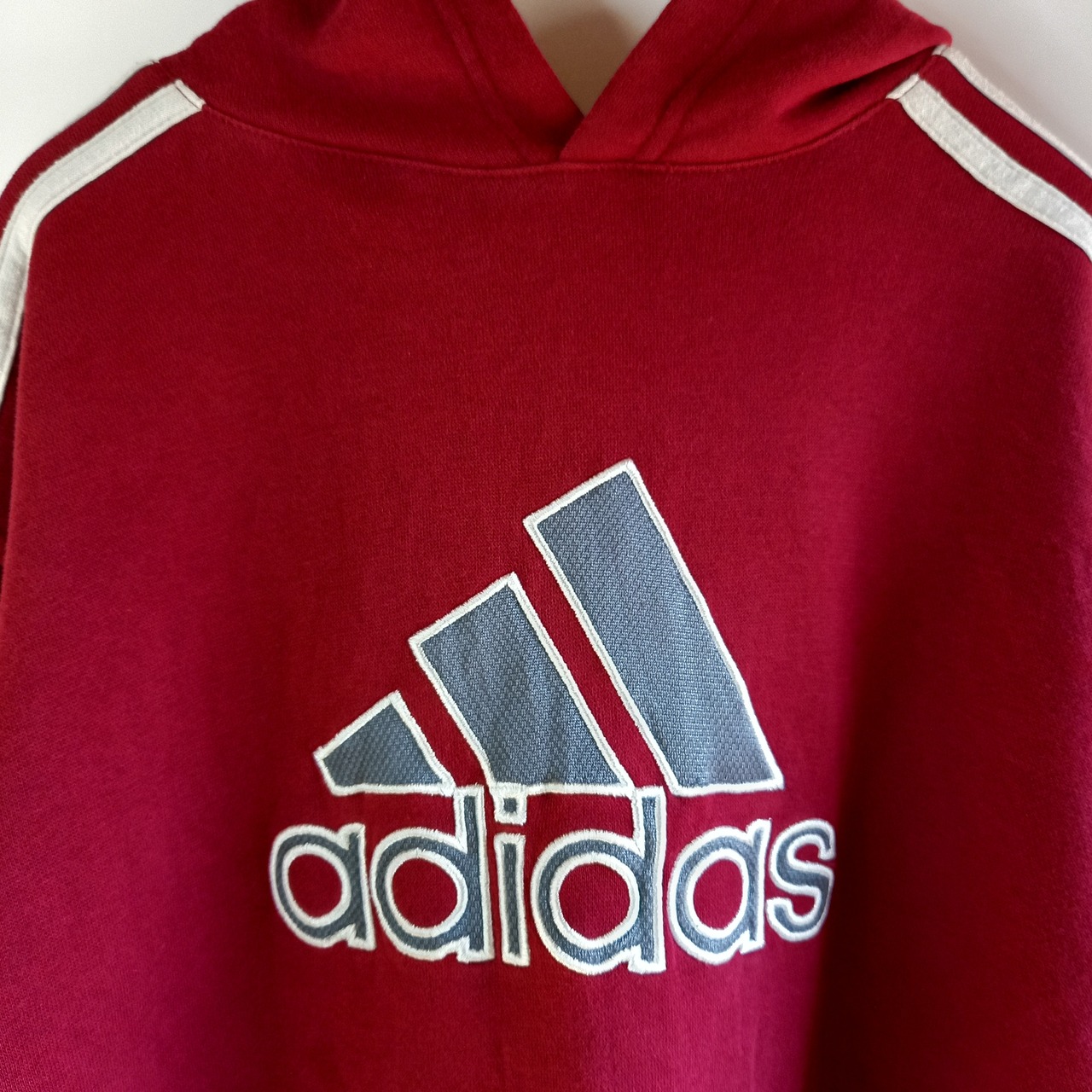 00s　アディダス　プルオーバー　スウェット　フーディー　ビッグロゴ