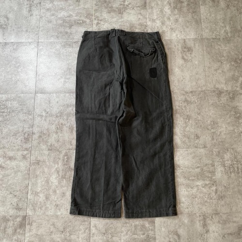 40-50s Almi フレンチワーク モールスキン ブラック パンツ W32 詳細写真8