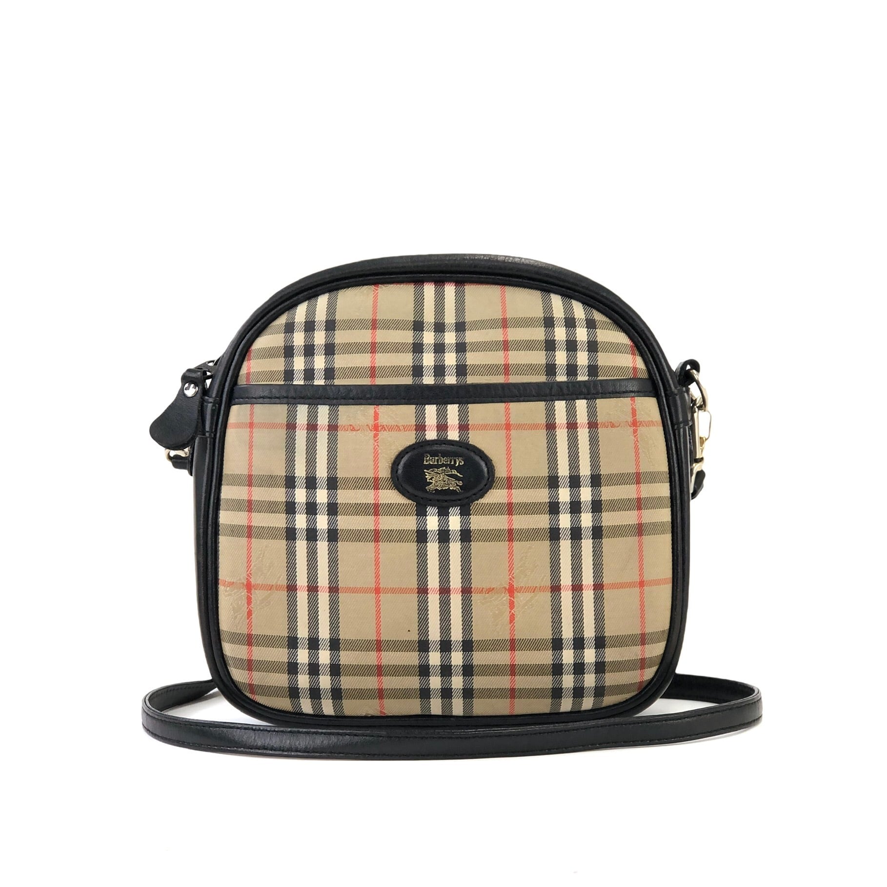 Burberrys バーバリーズ クラシックチェック ロゴ キャンバス×レザー