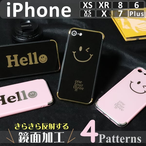 iPhone ケース スマイル 鏡面 ニコちゃん HELLO SMILE imp041 | Ts