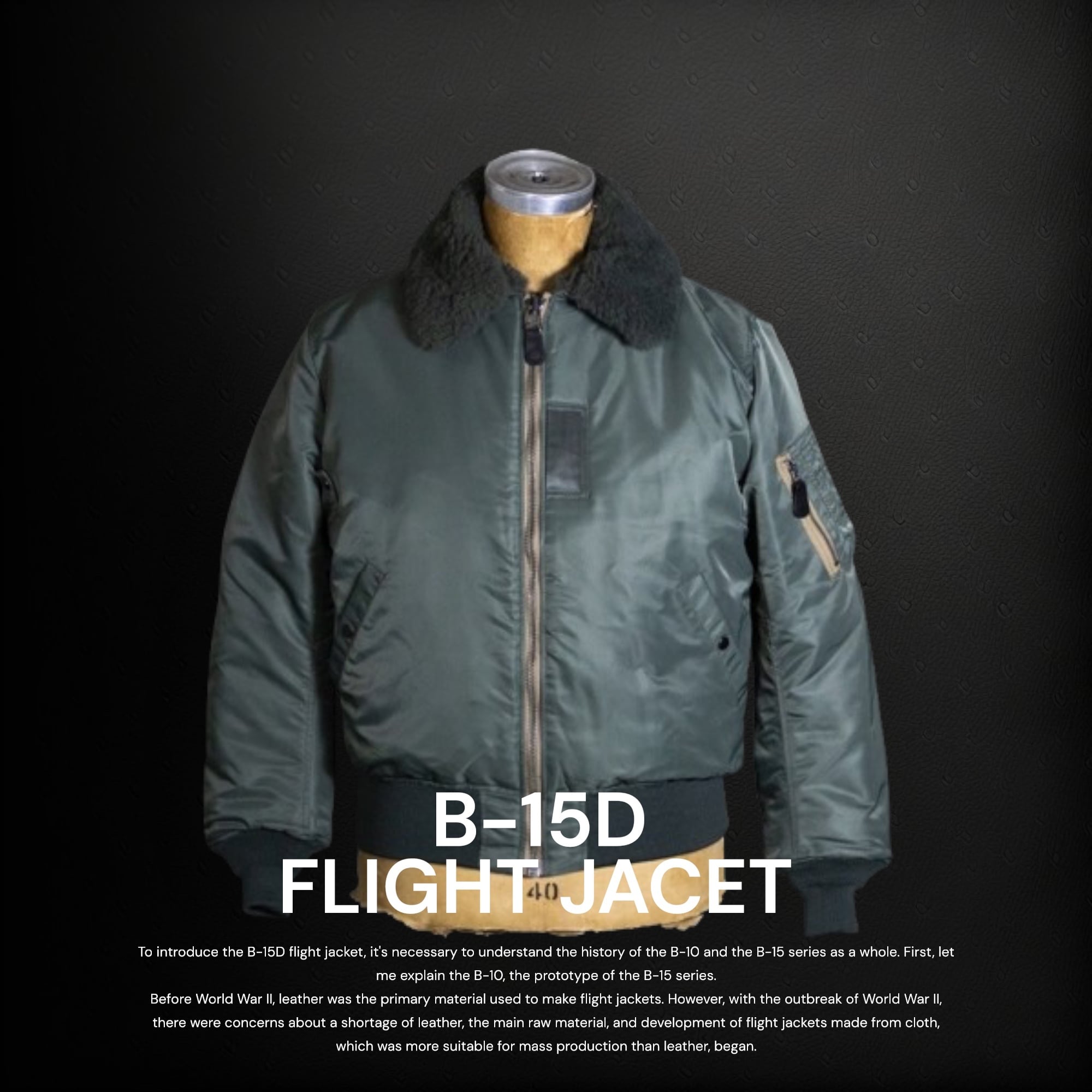 BURNNY'S B-15D MIL-J-6257 フライトジャケット | burnnysshop