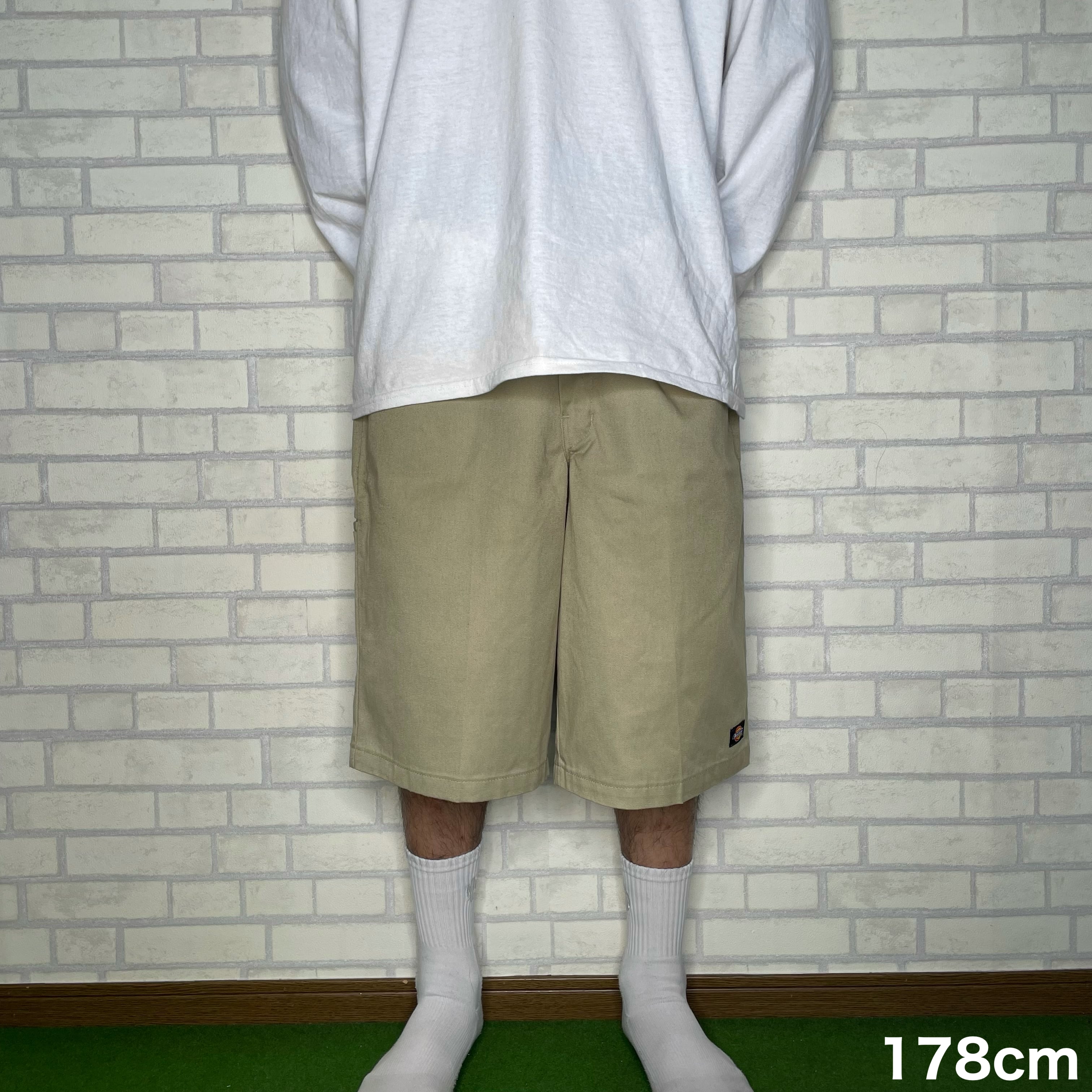 Dickies ハーフパンツ W36 ベージュ ブランドタグ shorts | 古着屋OLDGREEN