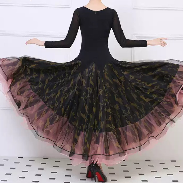 エレガントフローラル　レース　グラデーションフレアドレス　 ds1261