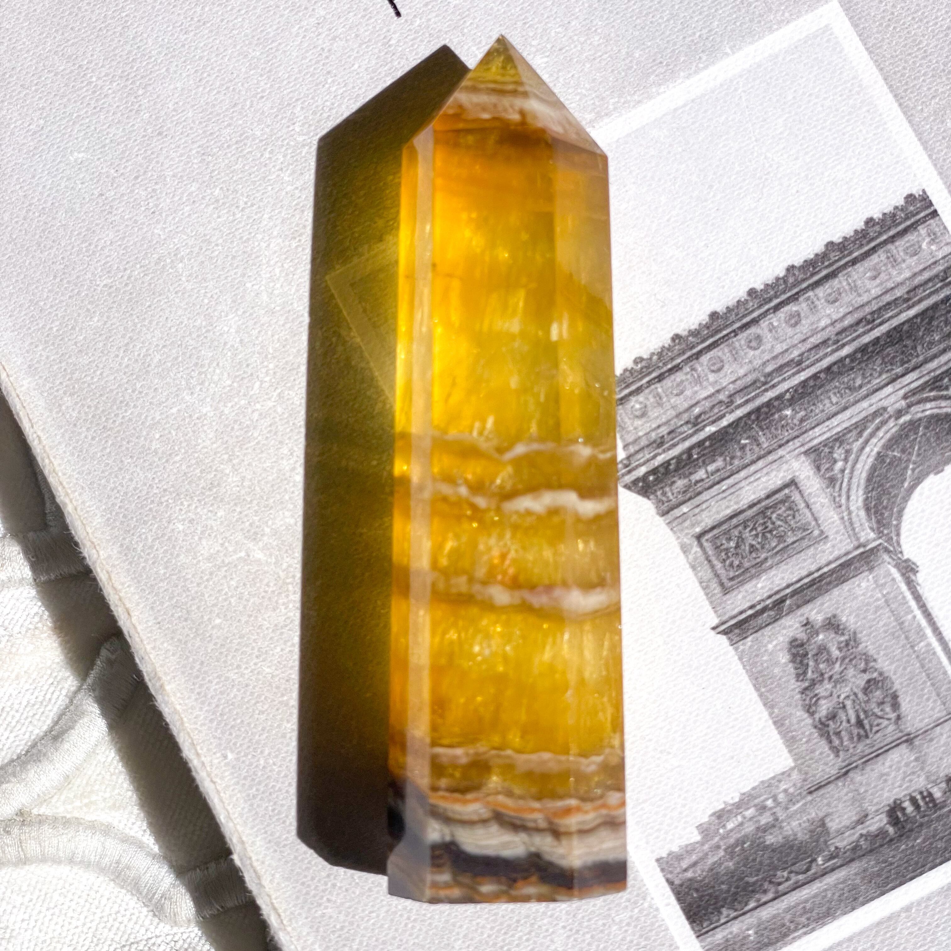 Yellow Fluorite Point 1 ✧ イエローフローライト