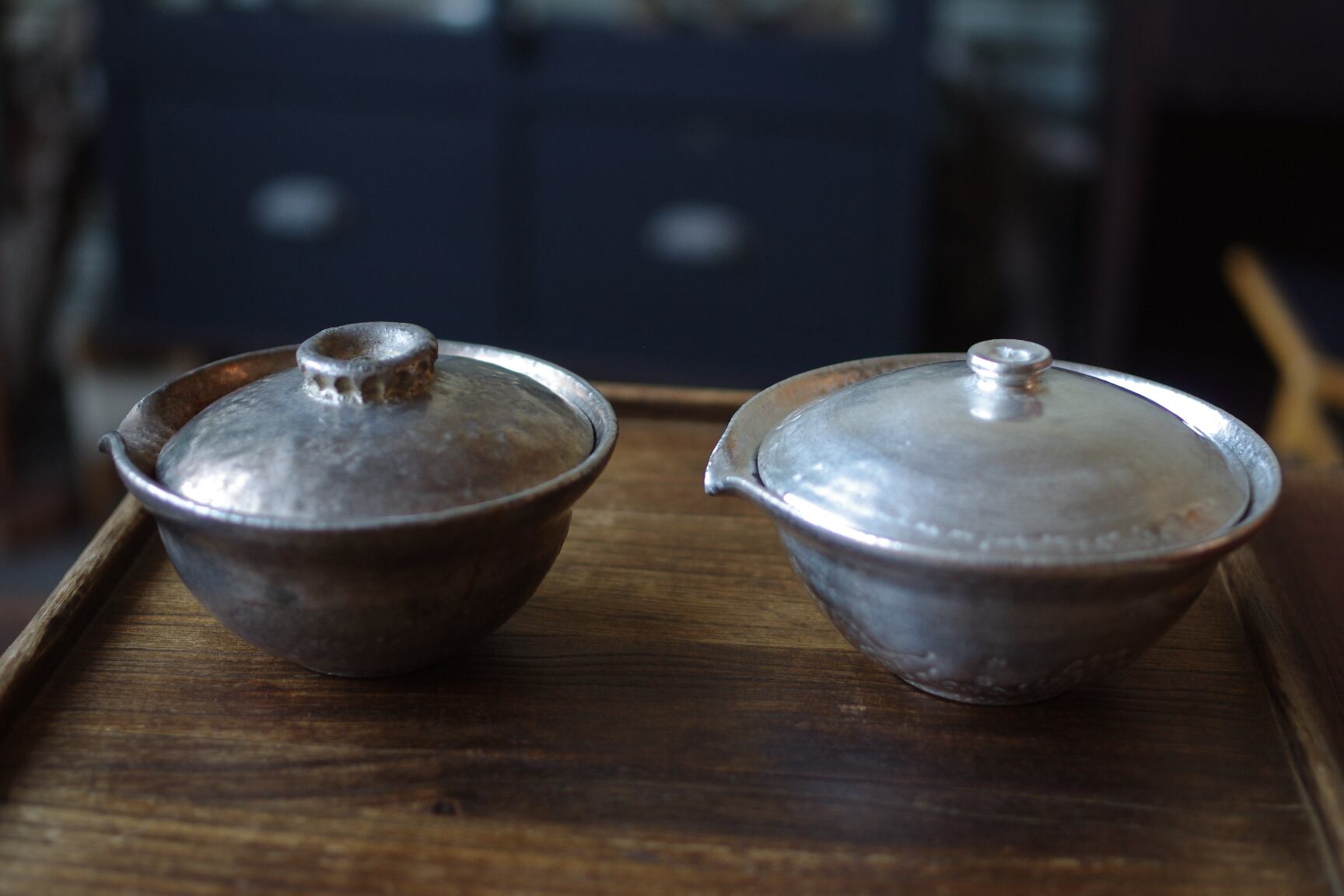 宝瓶（広） 銀彩③ 谷井直人 | 茶屋すずわ