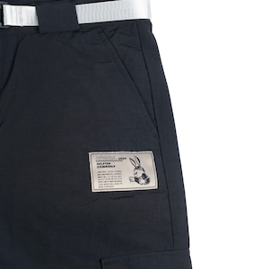 SALE 送料無料【HIPANDA ハイパンダ】メンズ ショートパンツ MEN'S BELTED SHORTS CARGO PANTS / BLACK