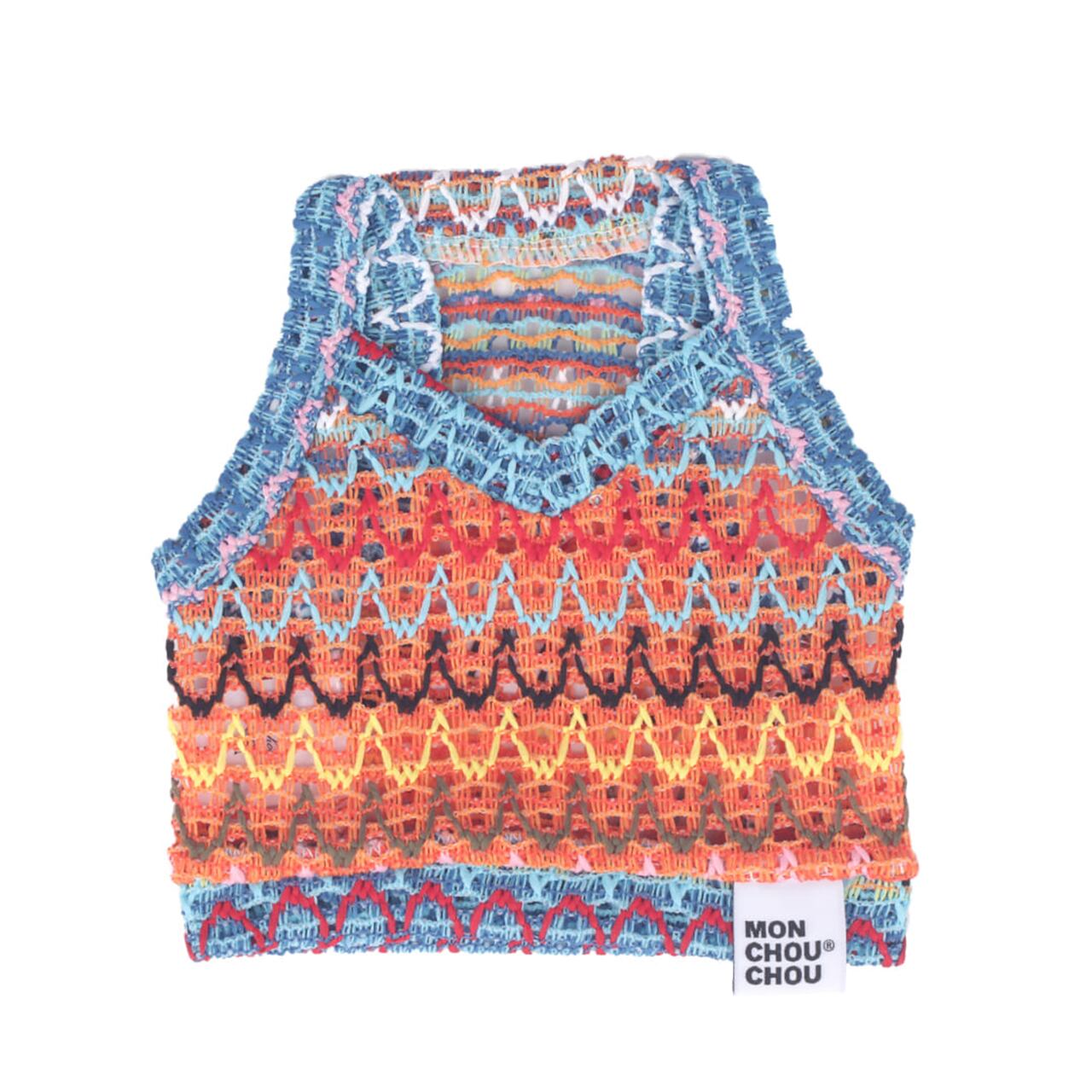 Tropical V-Neck Crop top / monchouchou