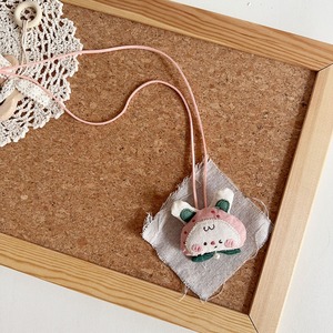 GOODSレトロ森風刺繍アニマルネックレス