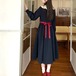 刺繍レースカラーバックリボンワンピ ・78985