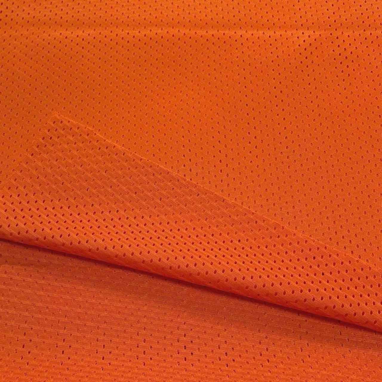 ★NI049◆3m◆ポリエステル100%メッシュ生地◆オレンジ