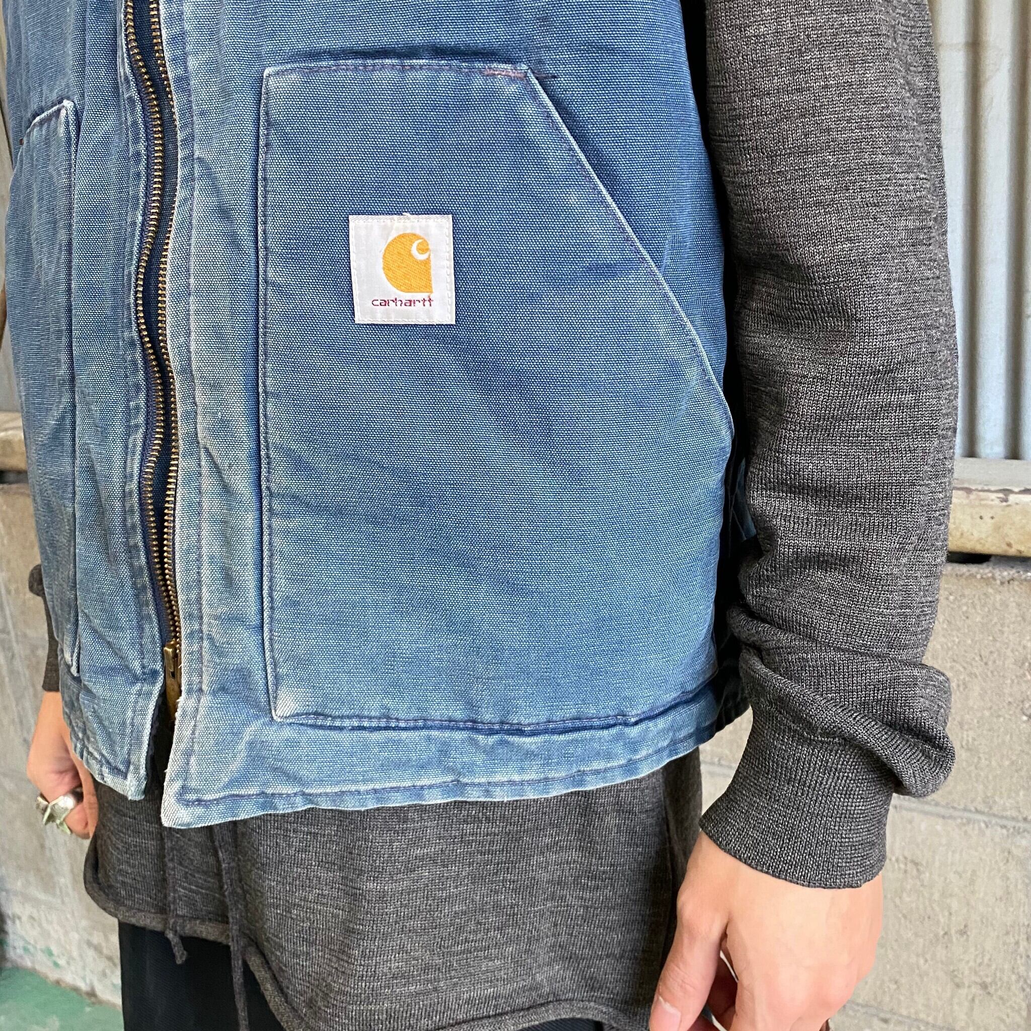 80s ビンテージ Carhartt カーハート ダック地 ワークベスト メンズL
