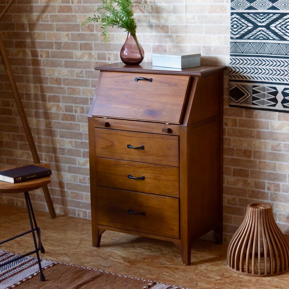 Mindy Wood Writing Chest / 北欧スタイル ライティングチェスト