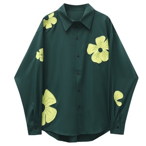 FLOWER PATCH LONG SLEEVES SHIRT 1color M-5488