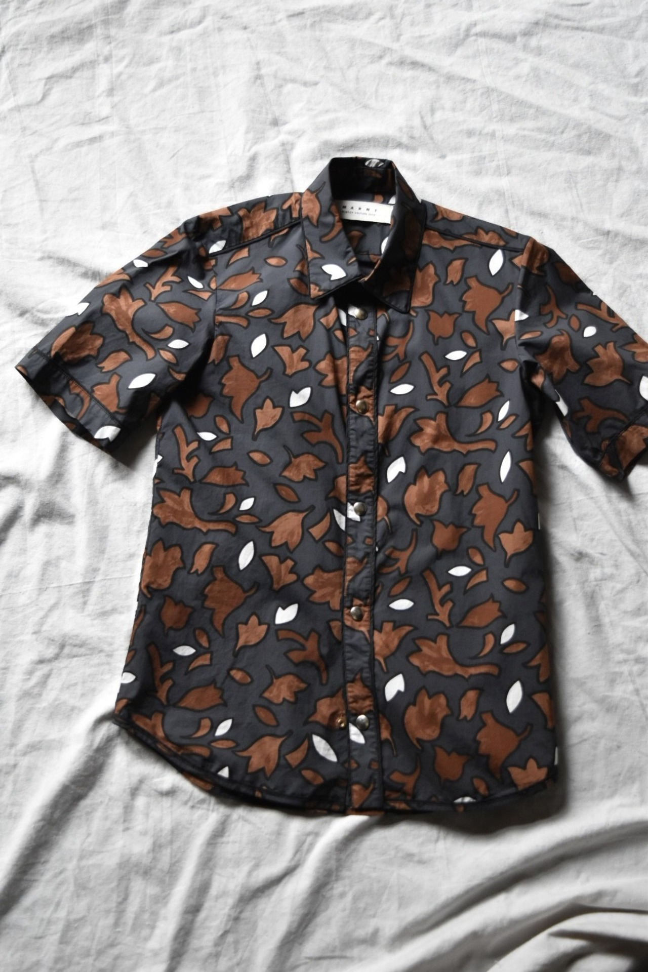 "MARNI" 2012 Leaf patterned S/S shirt