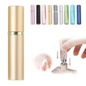 アトマイザー スプレー ワンタッチ補充 持ち運び便利 詰め替え ボトル 5ml 底部充填 香水用 容器 男女兼用 (ゴールド)