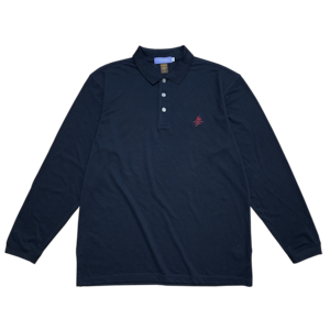 "ZETSUMYO" L/S POLO Shirt NAVY