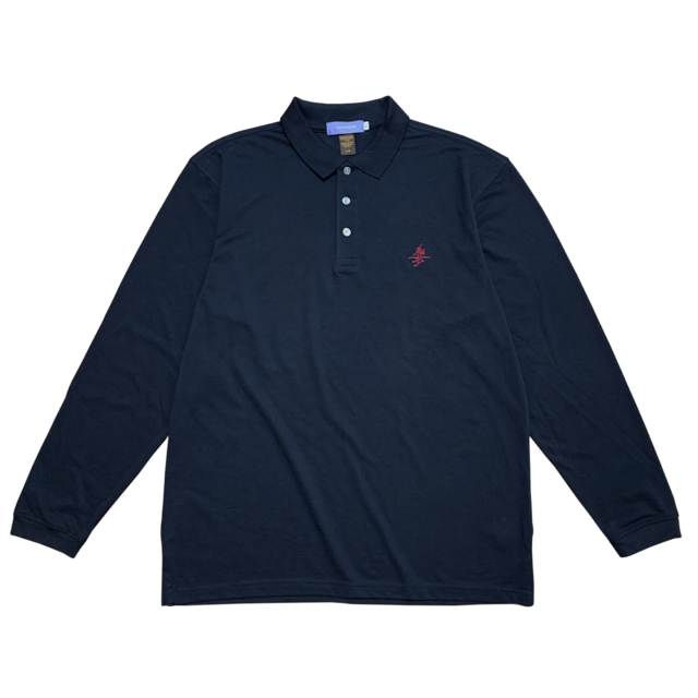 "ZETSUMYO" L/S POLO Shirt NAVY