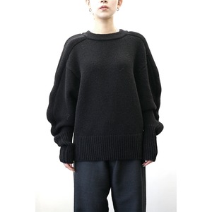 [Nomàt] (ノマット) 2022AW N-K-01 Sponge sweater (black)