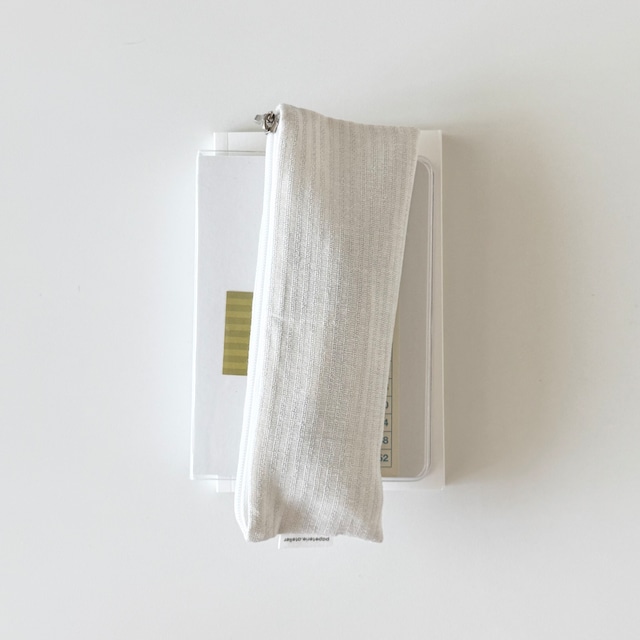 ★予約 papeterie.atelier 〔pencil case -blue strips-〕