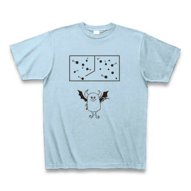 理系Tシャツ【マクスウェルの悪魔／ライトブルー】-(Scien-T'st)Maxwell's Demon/LightBlue-