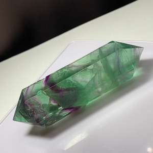 7.超透明！グリーンの色合い♪ダブルターミネーテッドフローライトポイント