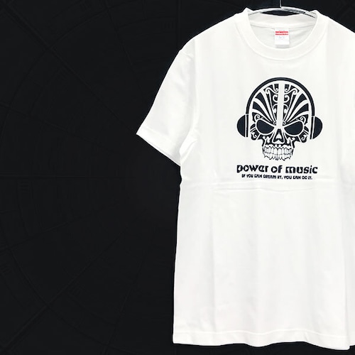 POWER OF MUSIC 5.6オンス Tシャツ 白