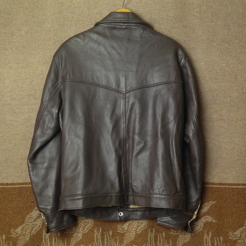 70s Mid Western SPORT TOGS Snap-Front Deerskin Leather Jacket ...