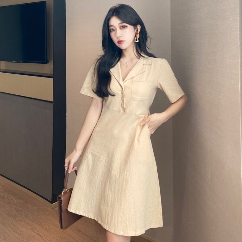 サマースタイルウェストAラインドレス 夏物 ハンチェンe99306991850