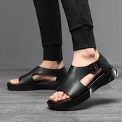 -4cmUP- leather belt sandals