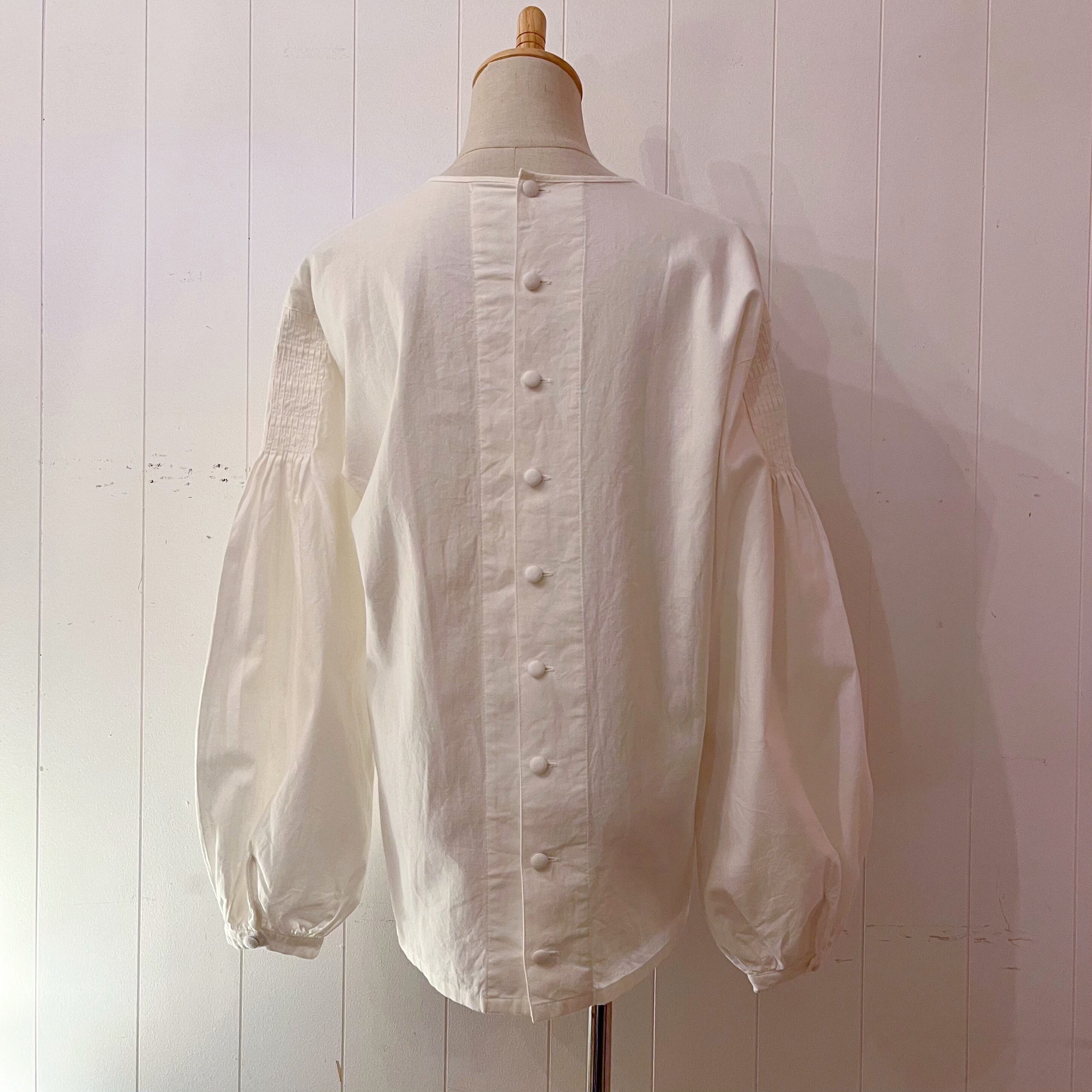 PINKHOUSE / black dot ribbon pintuck blouse