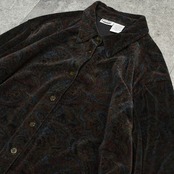 paisley pattern velour shirt