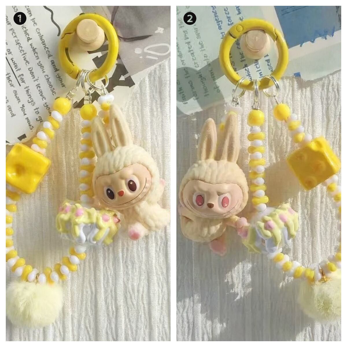 ヨガLabubu♡ キーホルダー 全15種類 ストラップ バッグチャーム 車载