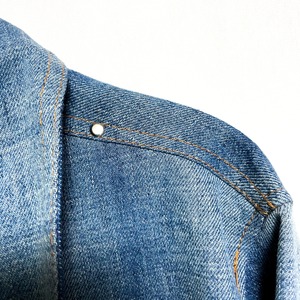 UNFINISHEDダメージデニムライダースジャケット