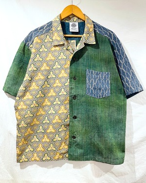 Kimono Collage Shirt - ALOHA SHIRT - / 着物アロハ カレッジシャツ