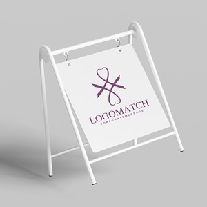 ハートのリボンのロゴ